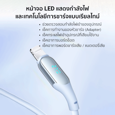 สายชาร์จเร็วซิลิโคน ZTEC รุ่น ZL541 27W ยาว 1.5 เมตร สีฟ้า (รองรับชาร์จเร็ว PD)_5